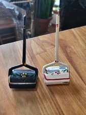 Vintage Cast Iron Salt & Pepper Shaker Set Black & White Floor Sweepers Japan picture