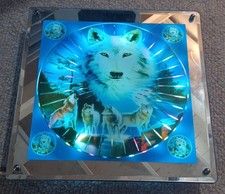 VIDEO Tested Vintage Wolf  Mirror Motion Light Up Spinner Cool Unique picture
