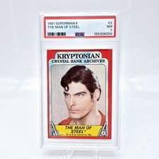1981 Topps Superman II Man of Steel #2 PSA 7 Christopher Reeves picture