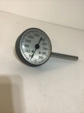 Vintage American 1850 Round Industrial 300 Degree Swivel Temperature Gauge picture