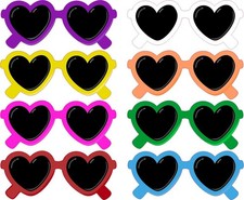 StickerTalk Heart Sunglasses Stickers, 2 inches x .85 inches picture