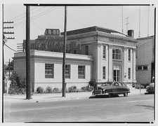 Hicksville Long Island NY 1953 Bank of Hicksville Exterior Building Car picture
