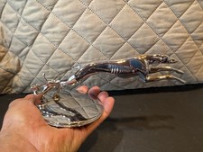1932 1933 Lincoln Greyhound Hood Ornament Emblem w/ Round Mounting Base picture