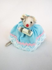 The Little Mouse Factory Fur Mother Mouse in Baby Blue Dress Holding Bottle picture
