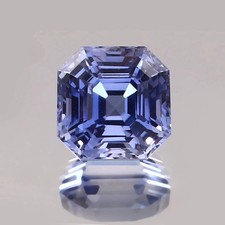 10.50 Ct+ Natural Kashmiri BLUE Sapphire Certified Loose Asscher Cut Gemstone picture