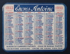 1952 Chinese Ink Pocket Calendar ANTOINE STYLEX Calendar Almanac 3 picture
