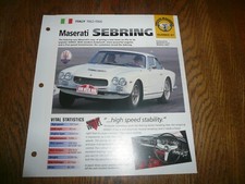 1964 Maserati Sebring UNIQUE IMP BROCHURE  picture