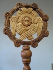 Wood CROZIER Polish Staff Crosier Bishop Quality Craftsmanship 72