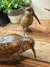 XL Antique Signed J. Csadek Vienna Bronze Woodcock Pair Austrian Cold Painted picture