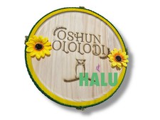 Tablero Madera Tallado Oshun Ololodi/ Santeria Orula IFA picture