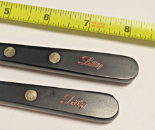 VTG Eli Lilly Pharmacy 2 piece Spatula Set Box Stainless Steel Scratched No Box picture