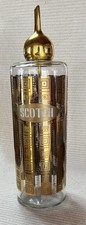 VTG Culver Coronet Scotch Decanter, signed, gold decorated glass, orig stopper picture