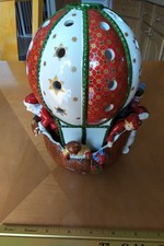 Rare HTF Hot air balloon tealight Nostalgic Dreams Villeroy & Boch Christmas picture