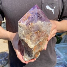 6lb Natural amethyst top polished point rough backbone crystal specimen picture