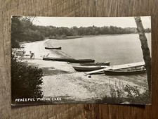 Early 1900’s - *Peaceful Maine Lake* - Antique Real Photo Postcard RPPC picture