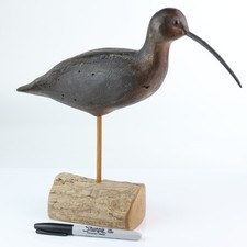 Robert Bob GUGE Signed Shorebird Carving 2003 – Driftwood Wildlife Art - 14