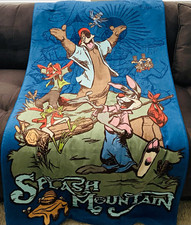 New Disney Parks Splash Mountain Disney Bath/Beach Towel Blue White Terrycloth picture