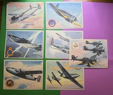 Lot of 7 WWII Aircraft Cards – Richfield Gasoline Premiums picture