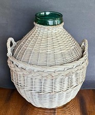 Vtg VIRESA CARBOY Bottle Wicker 5-Gal. Glass Demijohn 16½