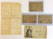 Historic 1771 Colonial NC Currency & 1800s Henry Ward Beecher Letter Set picture