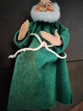 1962 Annalee Mobilitee Doll – Green Felt Robe – Vintage Figure – Nice Shape picture