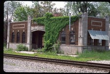 Original Rail Slide - WAB Wabash Station Huntington IN no date - NON Kodak Film picture
