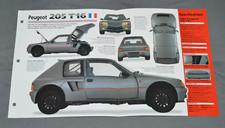 1983-1986 PEUGEOT 205 T16 (1984) Rally Race Car SPEC SHEET PHOTO BROCHURE picture
