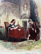 Charles Dickens Dombey & Son Scene, Tucks 7060 Vintage Postcard, England picture