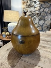 Wooden Pear Tea Caddy picture