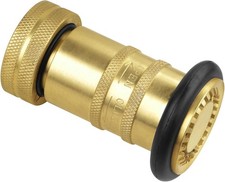 Brass Fire Hose Nozzle NPT/NPSH Adjustable Spray Jet Fog For Garden Industrial picture