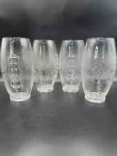 VTG 90s Embossed COORS LIGHT BEER FOOTBALL SHAPED Textured Glasses Man Cave picture