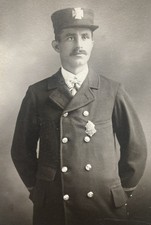 c1900 Portsmouth NH #4 Fire Department Uniformed Member Cabinet Card picture
