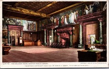 Boston Public Library Delivery Room, Edwin Abbey Murals PHOSTINT Postcard 1909 picture