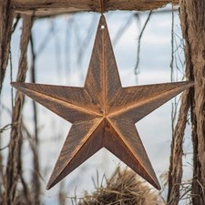 Barn Star Wall Mount, Brushed Bronze Copper Tin Wall Decor, 22.5