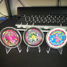 Four Queens + Rio All-Suite Las Vegas $5 Casino Chips Happy Easter Lot of 3 NM picture