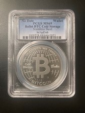 Bitcoin Physical Coin Crypto Cold Storage Wallet BTC Collectible PGCS MS69 Mint picture