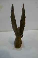 Vintage Solid Brass Eagle Statue Sculpture Americana Patriotic Figurine picture