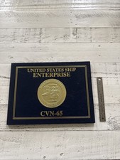 USS Enterprise CVN-65 US Navy Visitor Souvenir Certificate Photo Presentation picture