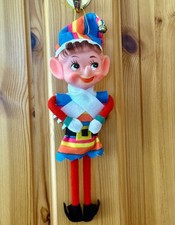1950s Rare Large Original Japanese Pixie Elf Neon Suit Christmas Ornament picture