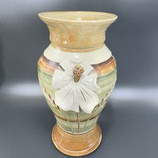 Vintage Whole Earth Clay Works Boho Vase 1984 Earth Tone Large Vase Vessel VTG picture
