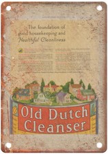 Old 1929 OLD DUTCH Cleanser Soap Kitchen Ad Retro Look Metal Sign ZF398 picture