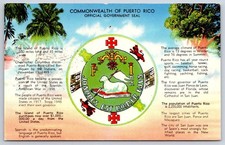 Dorado Vintage Puerto Rico Official Government Seal Map Facts 1950s picture