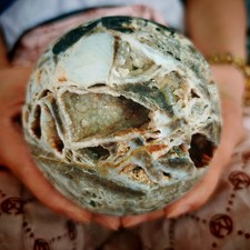 2.75LB Polishing and healing of natural sphalerite crystal balls 1.25kg picture