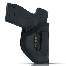 IWB Holster for Compact Pistols, Eco Leather, Open Top | Fits GLK 26, M&P Shi... picture