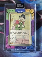 2025 Topps Minted Disney Scrooge McDuck Comic Cut 1/1 Case Hit picture