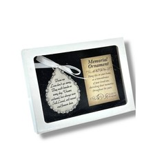 New Memorial Ornament Silvertone in Box 