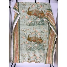Vintage 1979 Atelier Originals Peacock Chinoiserie Fabric 3.4 Yd Beautiful OOP picture