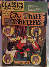 Classics Illustrated #1 The Three Musketeers Alexandre Dumas Gilberton Comic picture