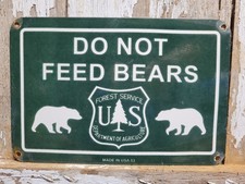 VINTAGE US FOREST SERVICE PORCELAIN SIGN 16