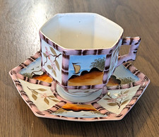 Antique Erdmann Schlegelmilch Cup And Saucer Set - Depon 3608 Sailboat Landscape picture